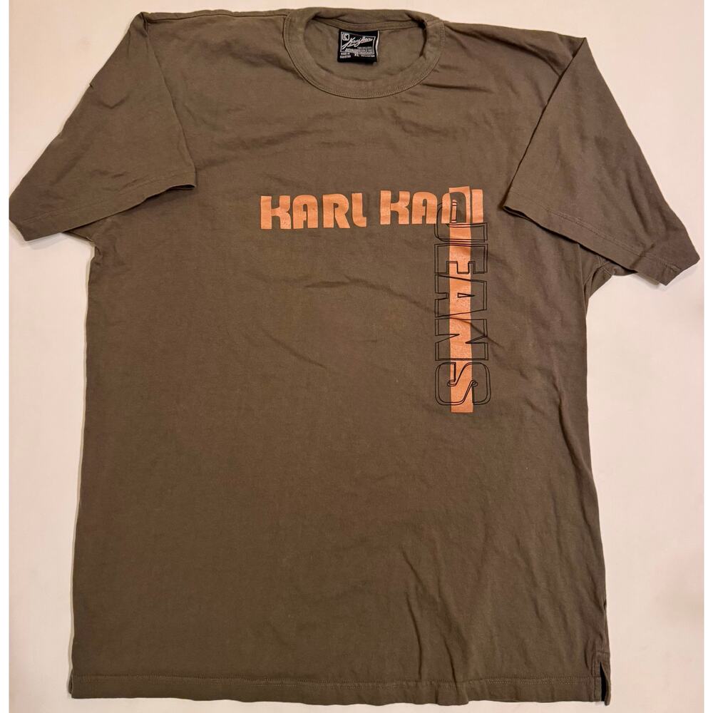 Vtg Karl Kani Jeans T-Shirt Short Sleeve Graphic Print Size XL Men's Y2K